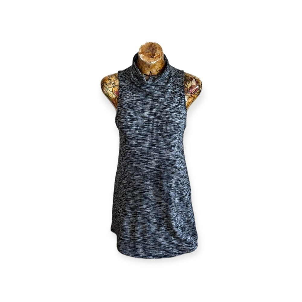 Silence + Noise dress tunic stretch cowl neck gray small